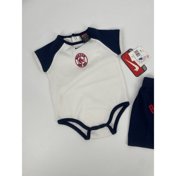 VTG Nike Boston Red Sox 2 Piece Shorts Outfit Y2K Embroidered NWT MLB Deadstock - Picture 3 of 12